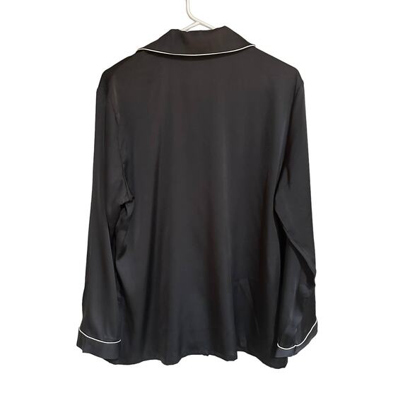 Ekouaer black pajama top NEW - Picture 2 of 6